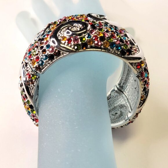 Multicolored Cuff Bangle Bracelet - Picture 3 of 16